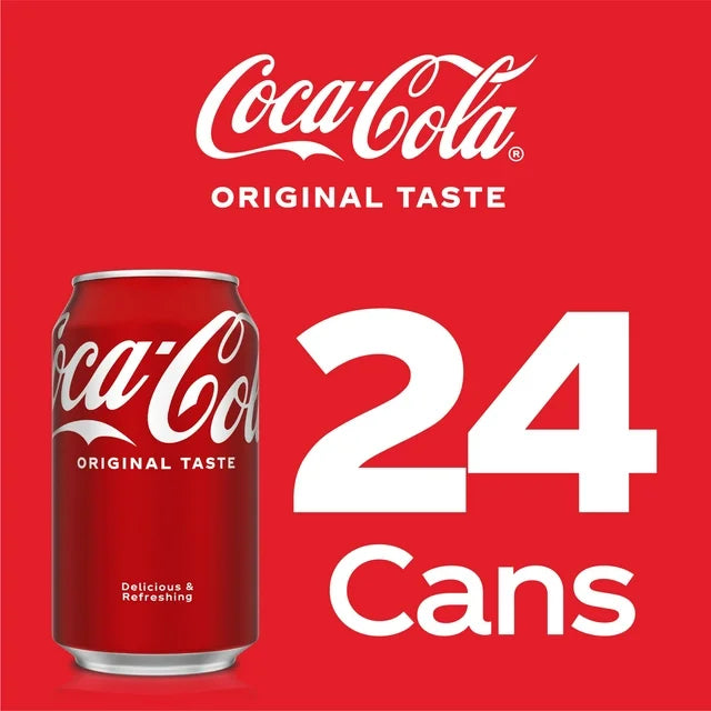 Coca-Cola Classic Soda Pop, 12 fl oz Cans, 24 Pack