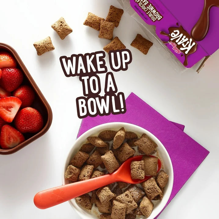 Kellogg's Krave Breakfast Cereal, 7 Vitamins and Minerals, Kids Snacks, Family Size, Brownie Batter, 16.2oz Box (1 Box)