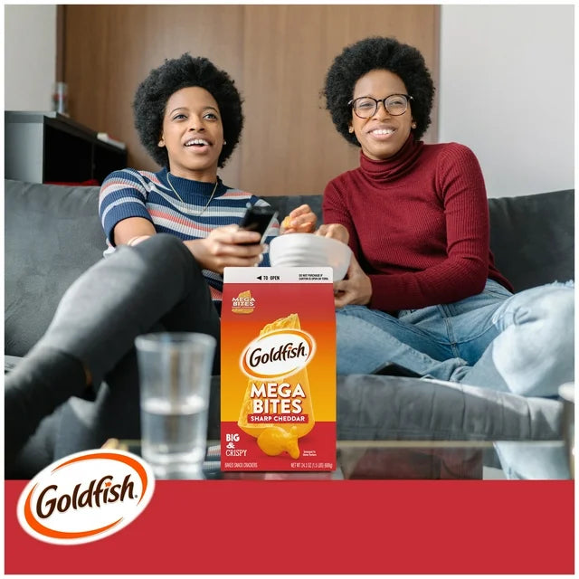 Goldfish Sharp Cheddar Baked Snack Crackers, 24.3 oz Carton