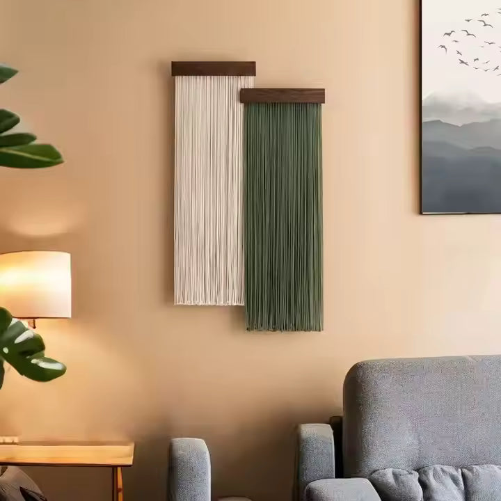 Chic Rope Handmade Boho Tapestry Macrame Wall Decor Wall Hangings Modern Wall Art for Nursery Bedroom Living Room Decoration